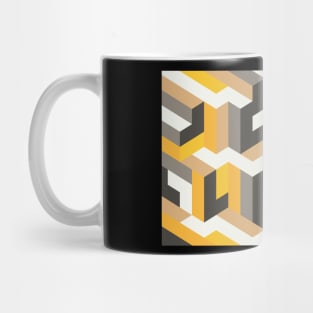 Yellow Brown Pattern Mug